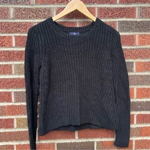 GAP Black Chunky Knit Pullover Sweater
